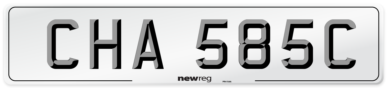 CHA 585C Number Plate from New Reg